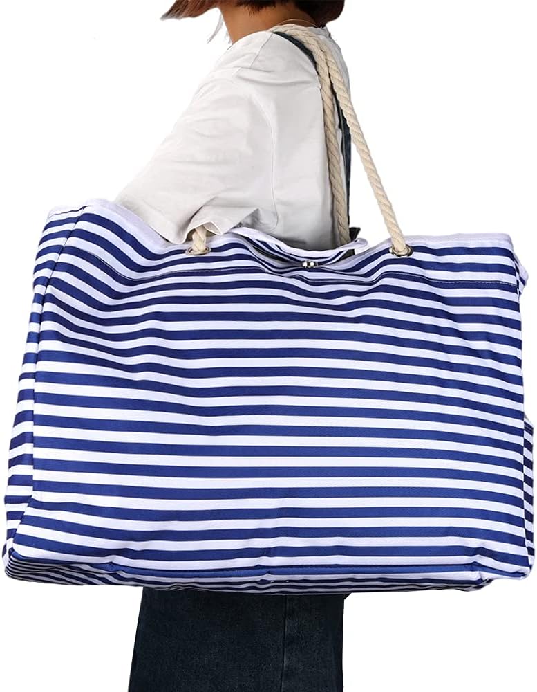 Beach Tote Extra Large Waterproof Polyester With Pouch