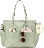 Beach Tote Extra Large Waterproof Wet Compartment & Tumbler Pocket