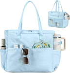 Beach Tote Extra Large Waterproof Wet Compartment & Tumbler Pocket