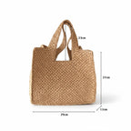 Beach Tote Handwoven Raffia Spacious Interior & Lightweight Handles