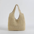 Beach Tote Handwoven Straw Zipper Closure