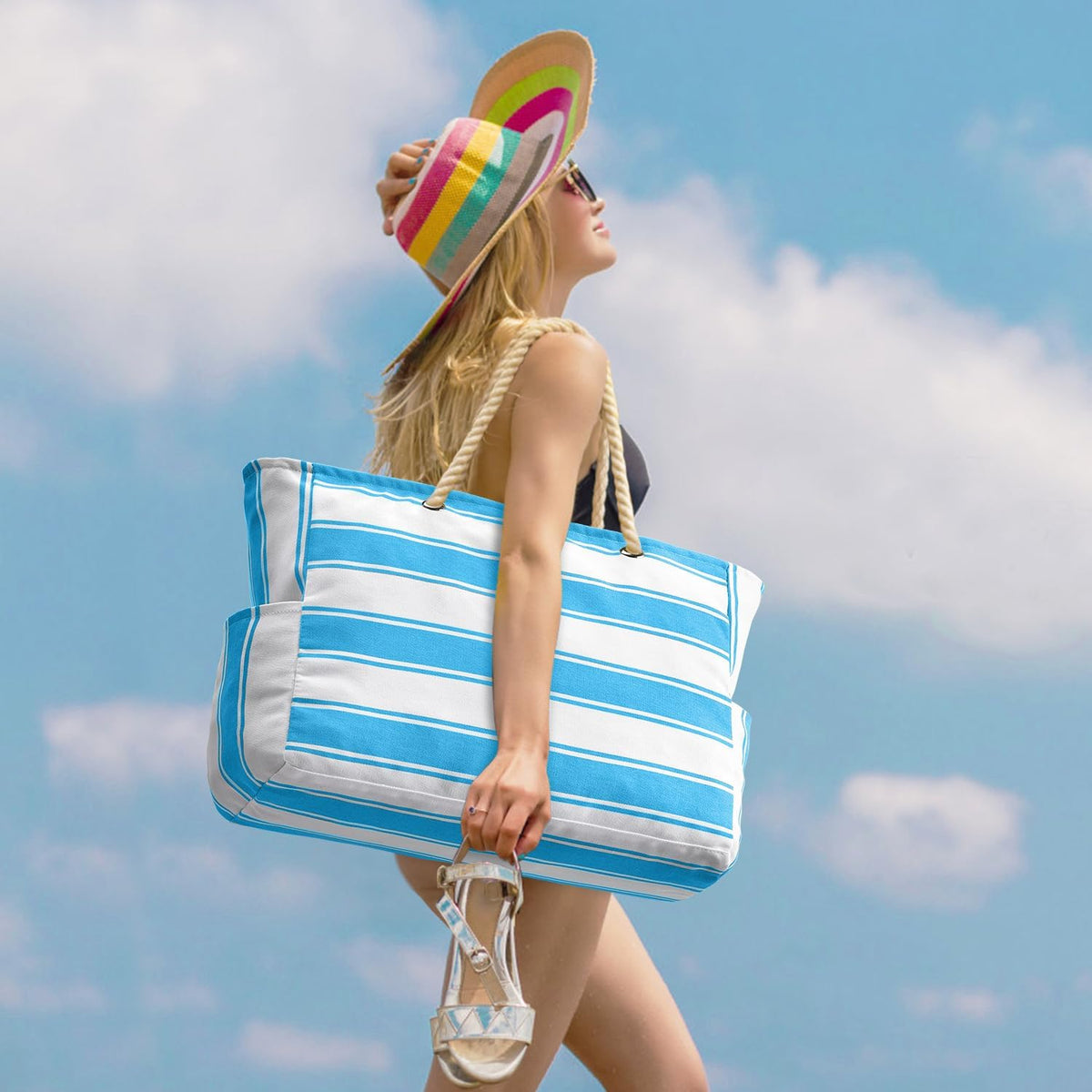 Beach Tote Oversized Water-Resistant & Sandproof