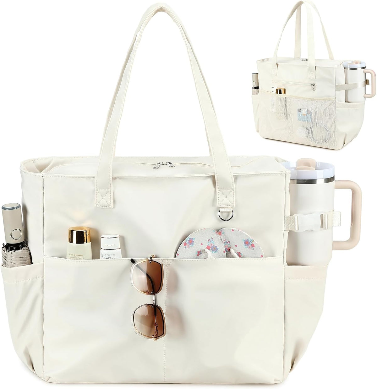 Beach Tote Wet Compartment Sandproof & Lightweight