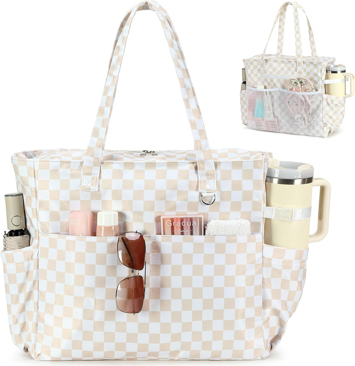 Beach Tote Wet Compartment Sandproof & Lightweight
