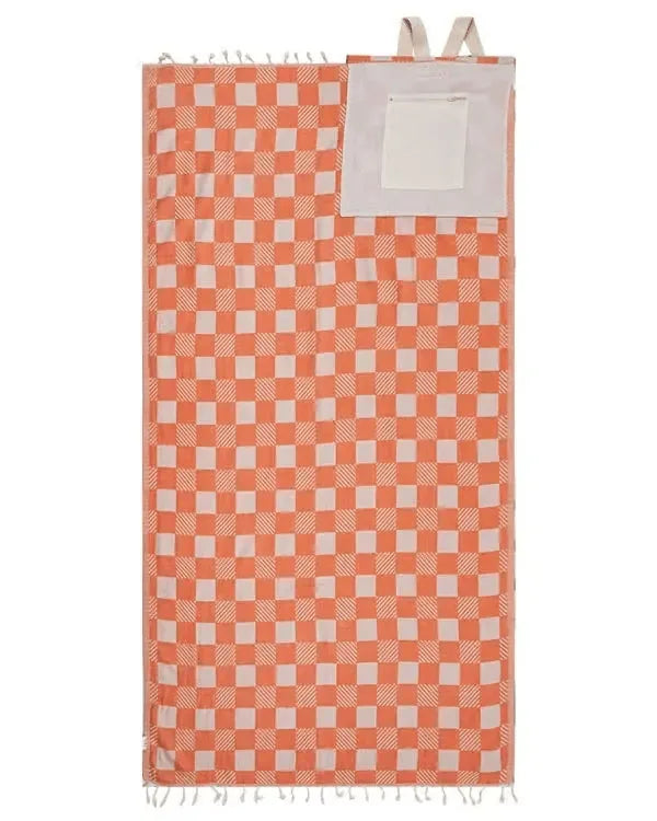 Beach Towel Convertible Backpack Sand-Resistant Quick-Drying Organic Cotton