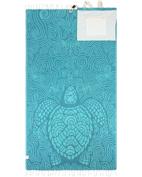 Beach Towel Convertible Backpack Sand-Resistant Quick-Drying Organic Cotton