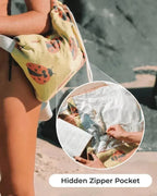 Beach Towel Convertible Backpack Sand-Resistant Quick-Drying Organic Cotton