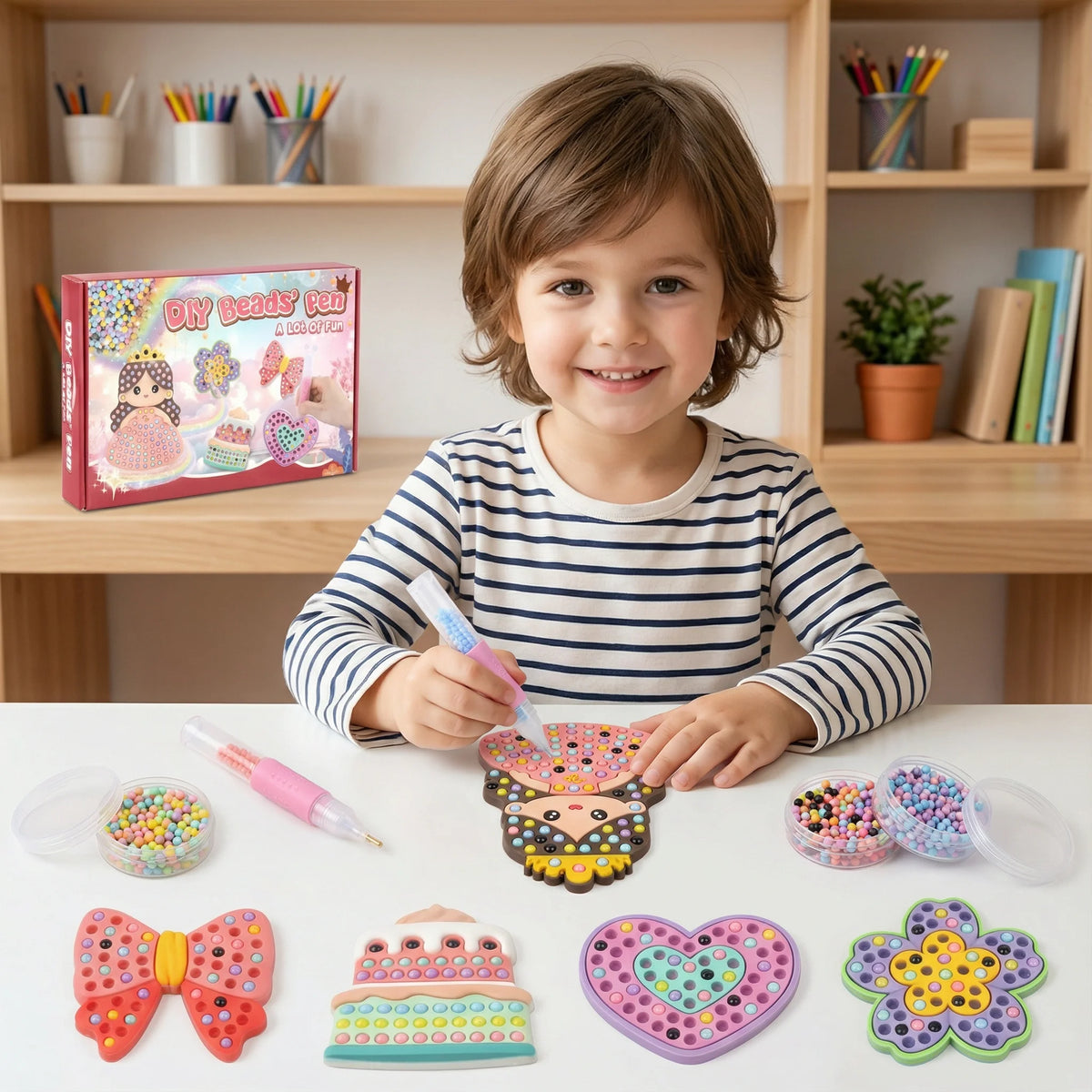 Bead Painting Kit Sorted Beads & Templates