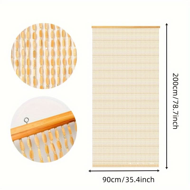 Beaded Door Curtain Bamboo-Like 52 Strands