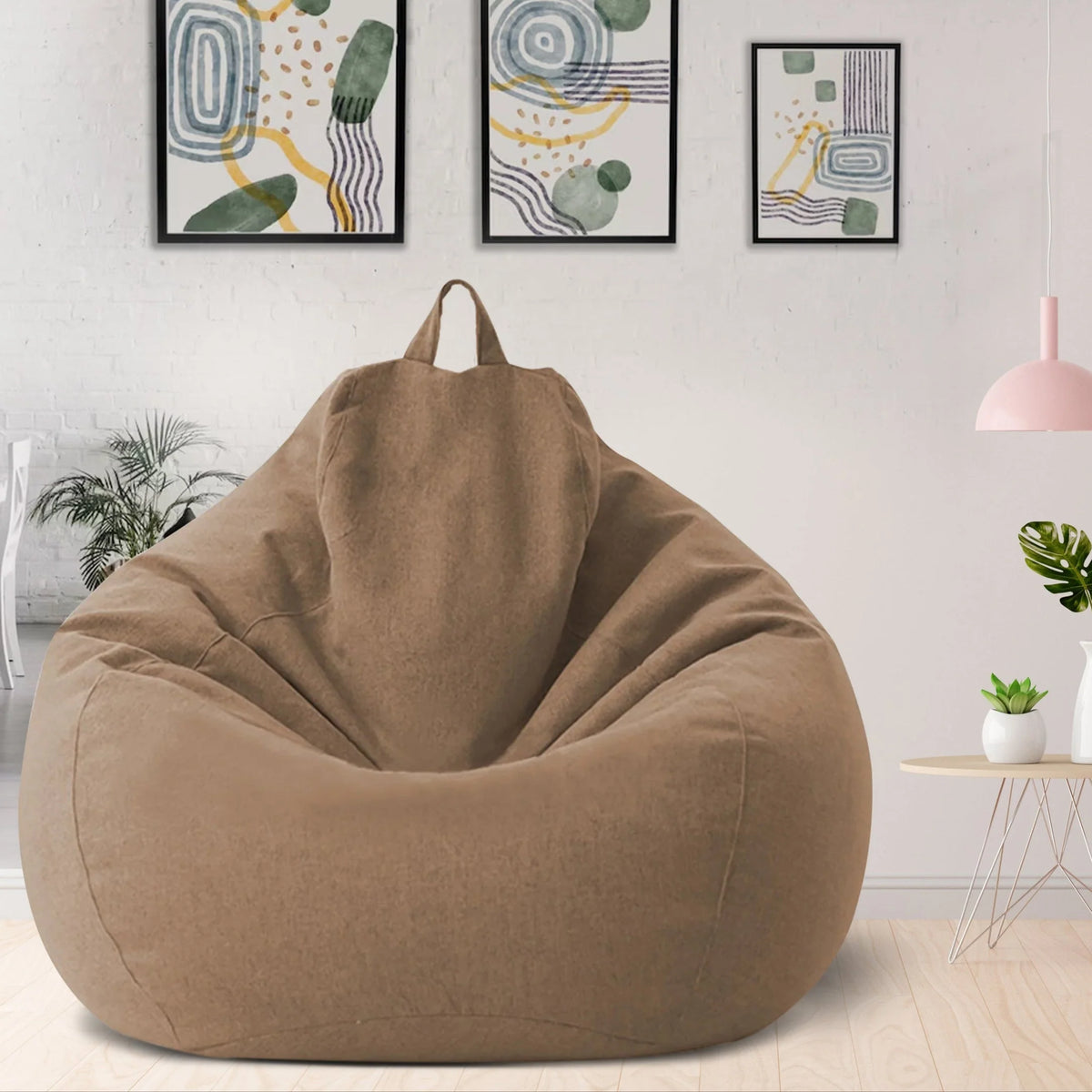 Bean Bag Cover Linen-Look Removable & Washable