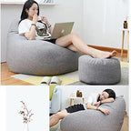 Bean Bag Cover Linen-Look Removable & Washable
