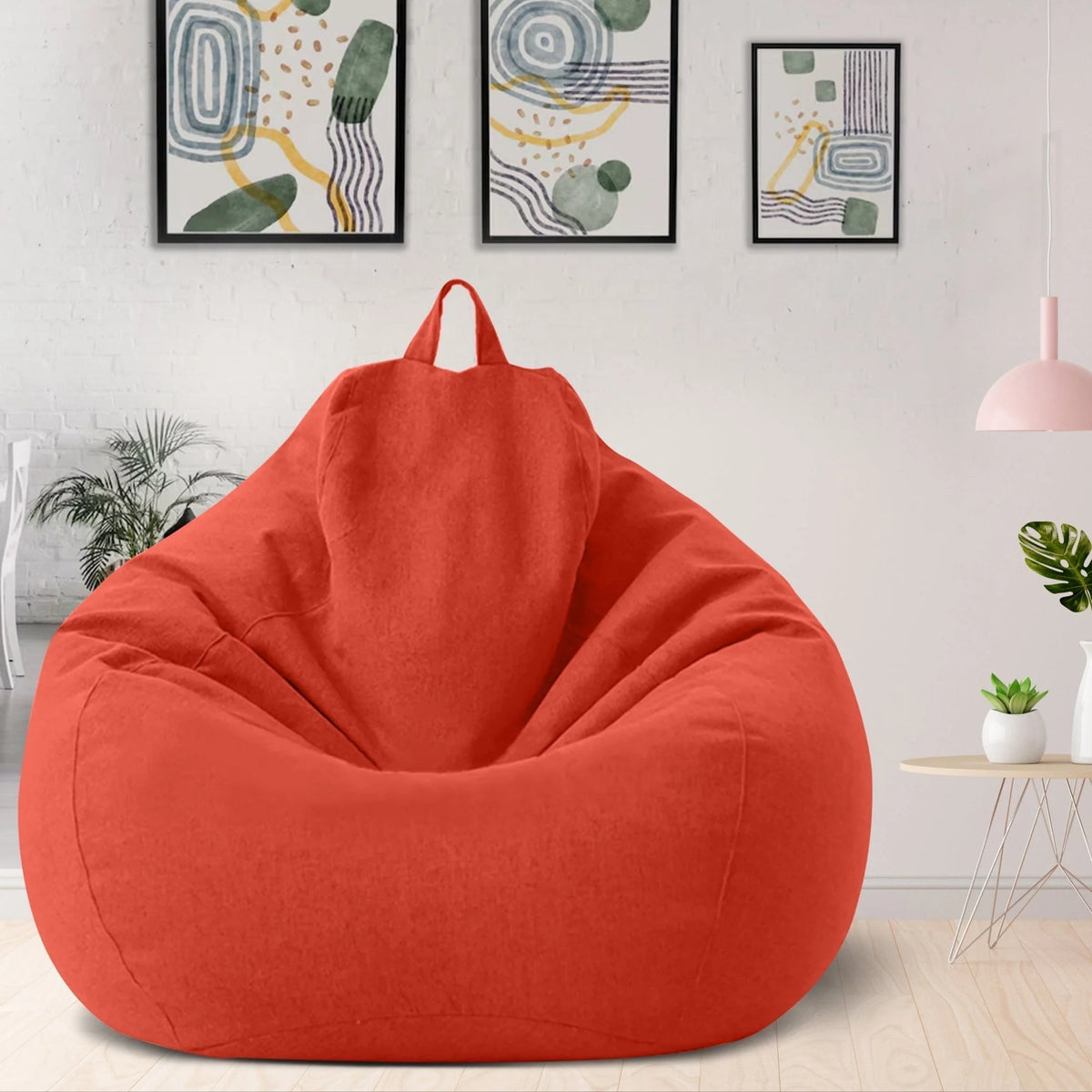 Bean Bag Cover Linen-Look Removable & Washable
