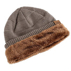 Beanie Hat Knitted Fleece-Lined Slouch Fit
