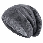 Beanie Hat Knitted Fleece-Lined Slouch Fit