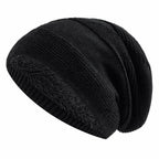Beanie Hat Knitted Fleece-Lined Slouch Fit