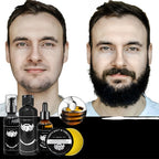 Beard Care Set Brush Oil Conditioner & Dermaroller
