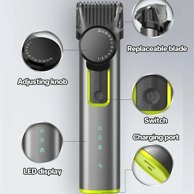 Beard & Hair Trimmer Cordless Waterproof 90 Minute Runtime