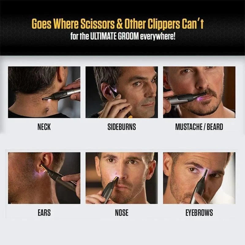 Beard Trimmer Cordless LED Stainless Steel Blade