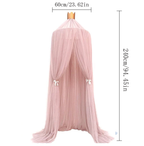 Bed Canopy Princess Draped Cotton Blend Ceiling Mount