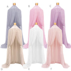 Bed Canopy Princess Draped Cotton Blend Ceiling Mount