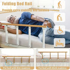 Bed Guard Rail Aluminum Frame Fold-Down Under-Mattress Base