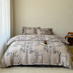 Bed Linen Set Breathable Cotton Delicate Floral 4-Piece