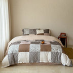 Bed Linen Set Breathable Cotton Delicate Floral 4-Piece
