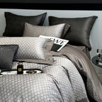 Bed Linen Set Cotton Satin Reversible Jacquard