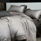 Bed Linen Set Cotton Satin Reversible Jacquard