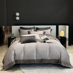 Bed Linen Set Cotton Satin Reversible Jacquard