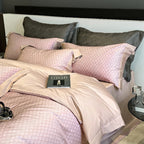 Bed Linen Set Cotton Satin Reversible Jacquard