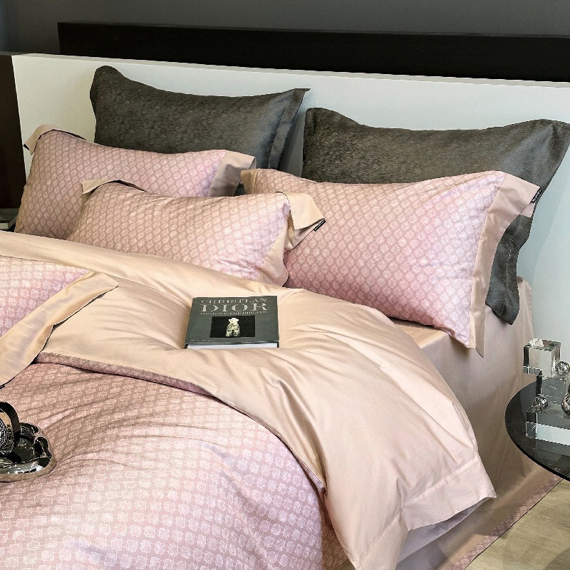 Bed Linen Set Cotton Satin Reversible Jacquard