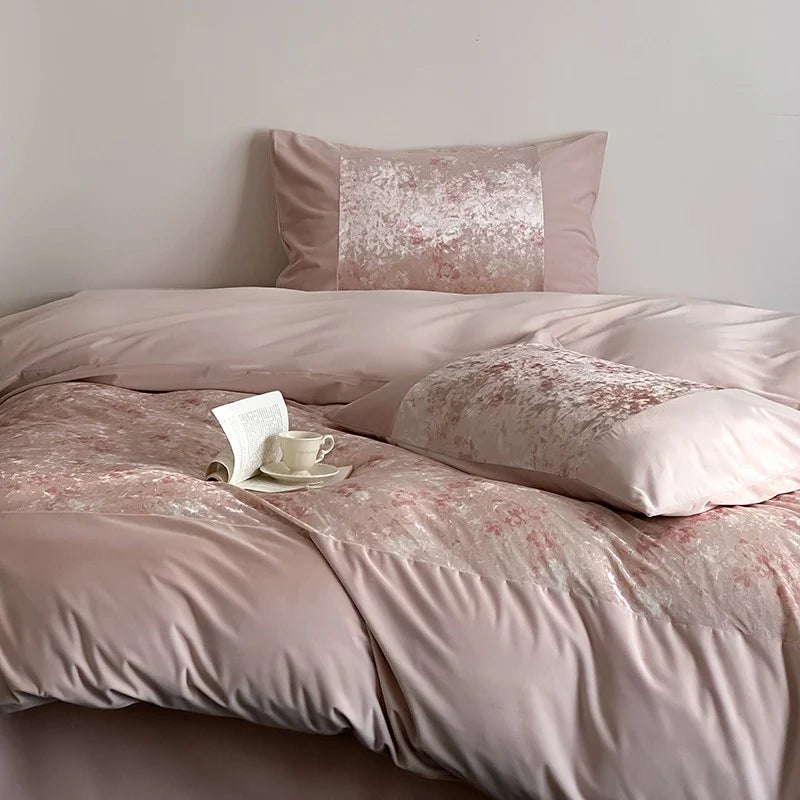 Bed Linen Set Satin Jacquard Breathable Wrinkle-Resistant