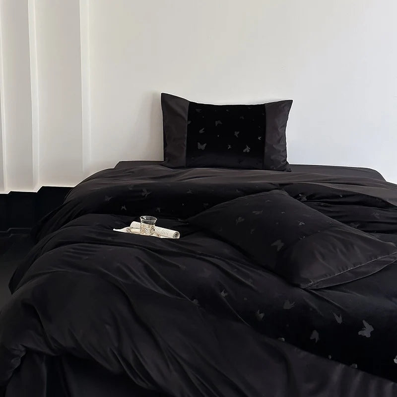 Bed Linen Set Satin Jacquard Breathable Wrinkle-Resistant