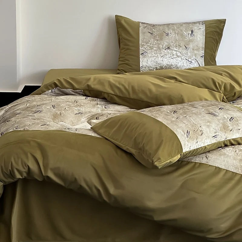 Bed Linen Set Satin Jacquard Breathable Wrinkle-Resistant