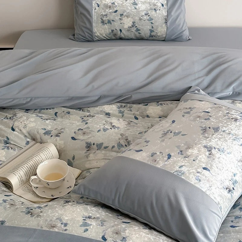 Bed Linen Set Satin Jacquard Breathable Wrinkle-Resistant