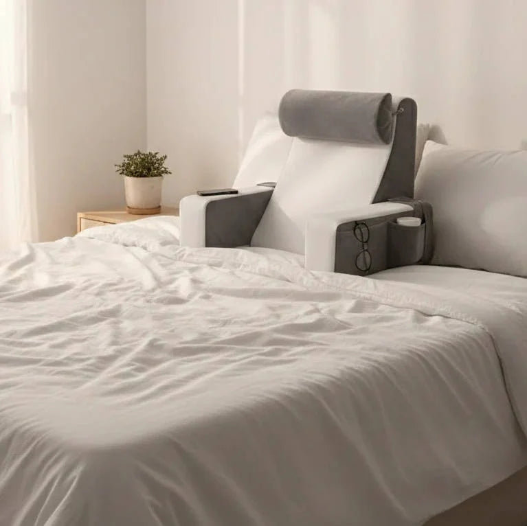 Bed Rest Pillow Contoured Memory Foam Removable Neck Pillow