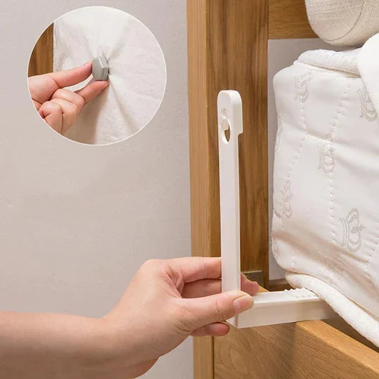 Bed Sheet Clips L-Shaped Easy-Install Fabric-Safe