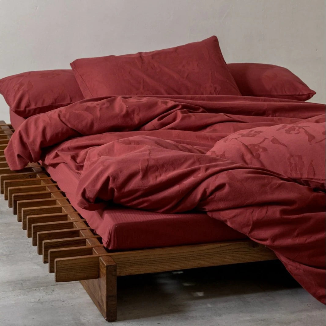 Bed Sheet Set 100% Cotton Jacquard Fade Resistant