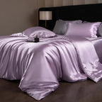 Bed Sheet Set 4-Piece Silky Sheen Duvet Cover