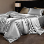 Bed Sheet Set 4-Piece Silky Sheen Duvet Cover