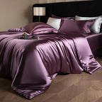 Bed Sheet Set 4-Piece Silky Sheen Duvet Cover