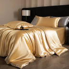 Bed Sheet Set 4-Piece Silky Sheen Duvet Cover
