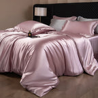 Bed Sheet Set 4-Piece Silky Sheen Duvet Cover