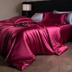 Bed Sheet Set 4-Piece Silky Sheen Duvet Cover
