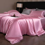 Bed Sheet Set 4-Piece Silky Sheen Duvet Cover