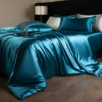 Bed Sheet Set 4-Piece Silky Sheen Duvet Cover