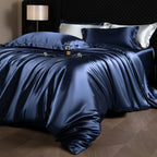 Bed Sheet Set 4-Piece Silky Sheen Duvet Cover