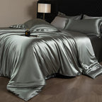 Bed Sheet Set 4-Piece Silky Sheen Duvet Cover