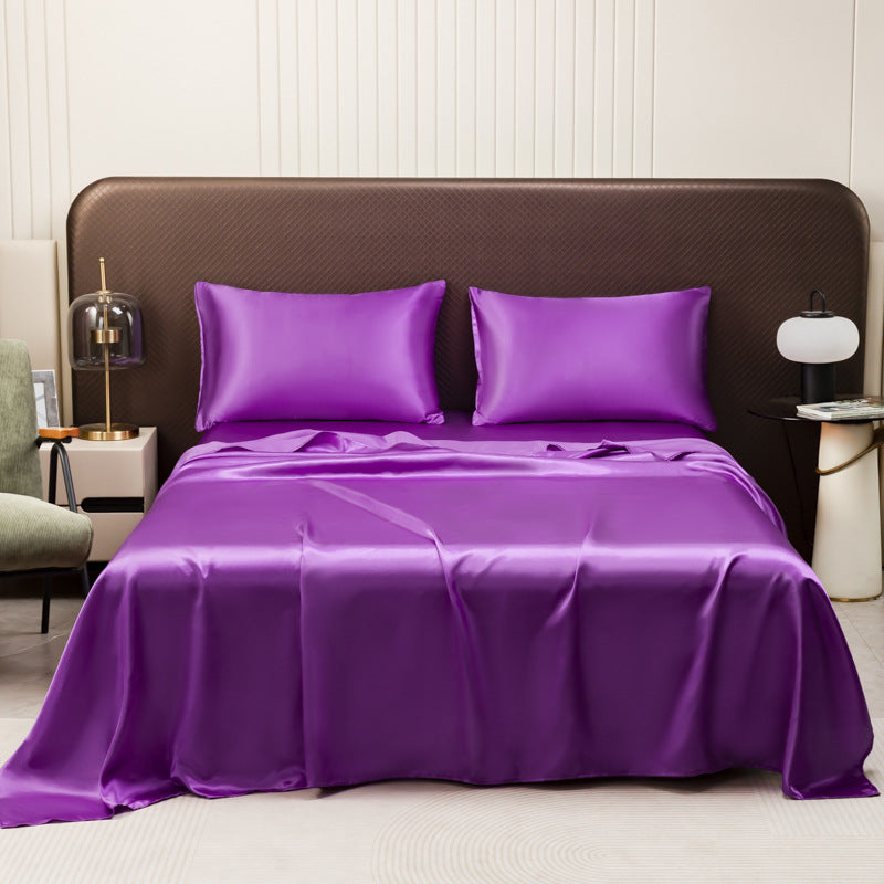 Bed Sheet Set Cooling Silky Satin & Moisture-Wicking